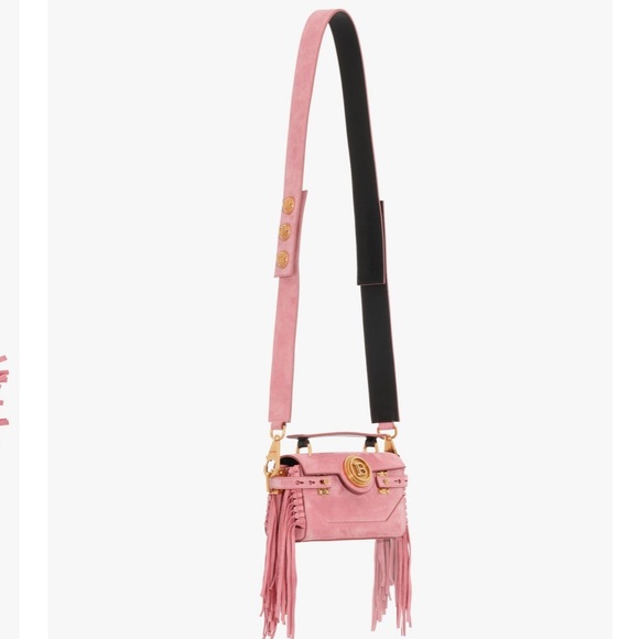 💥SOLD!💥 BALMAIN B-BUZZ BAGUETTE SUEDE BAG - Picture 3 of 11